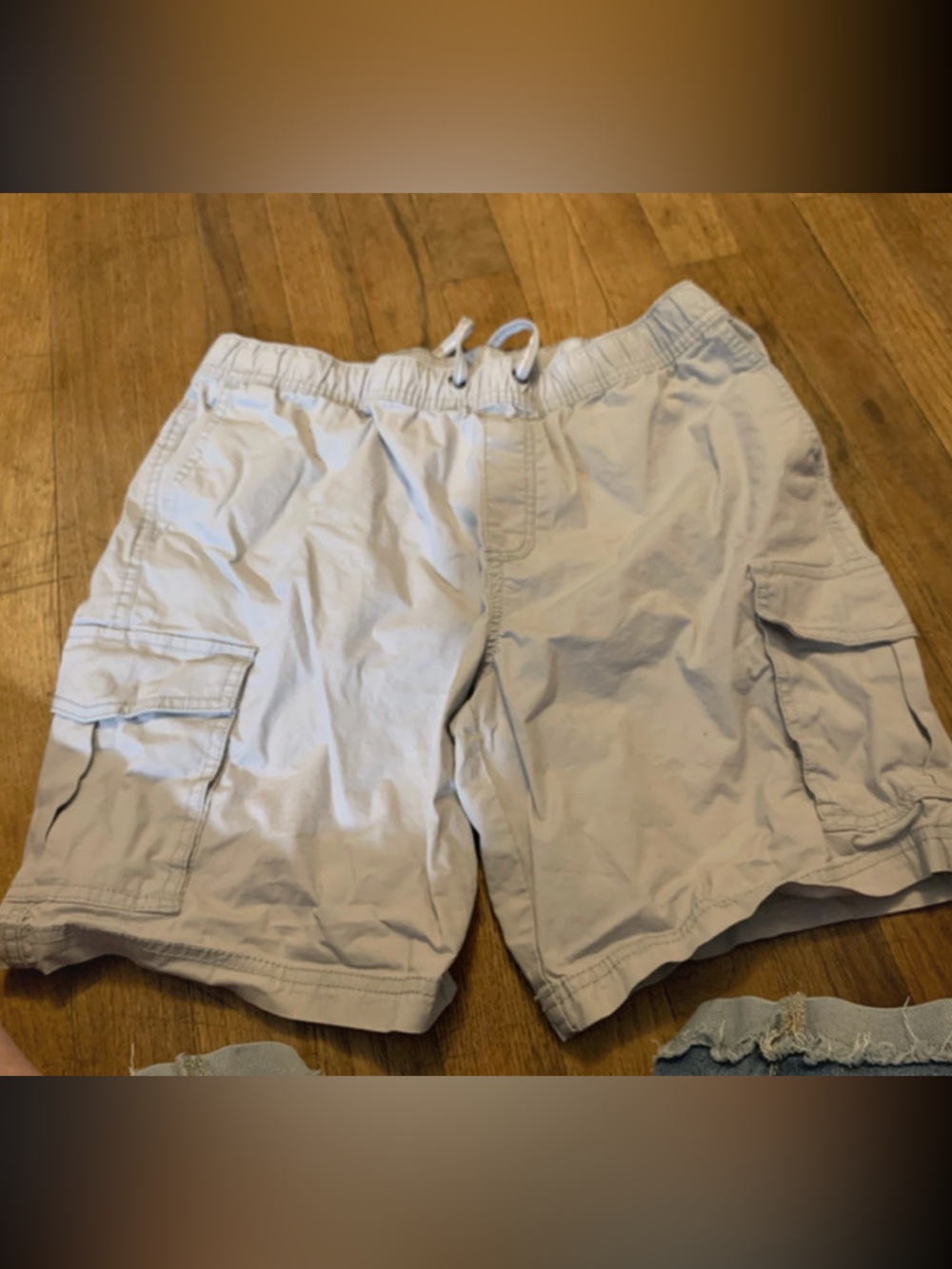 George Men's Light Gray Cargo Shorts with Drawstring Waist